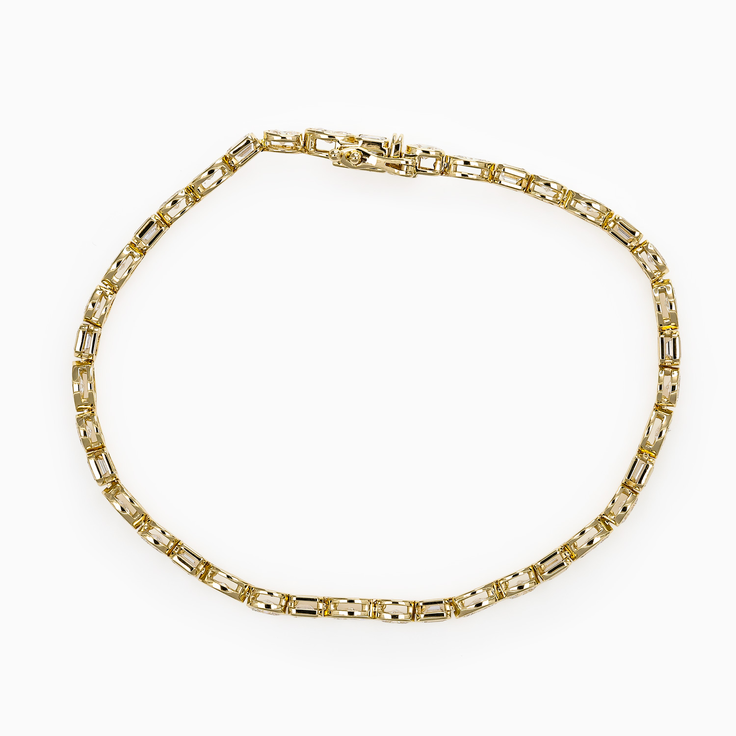Mixed-Shape Lab-Grown Diamond Bracelet, 14k Yellow Gold