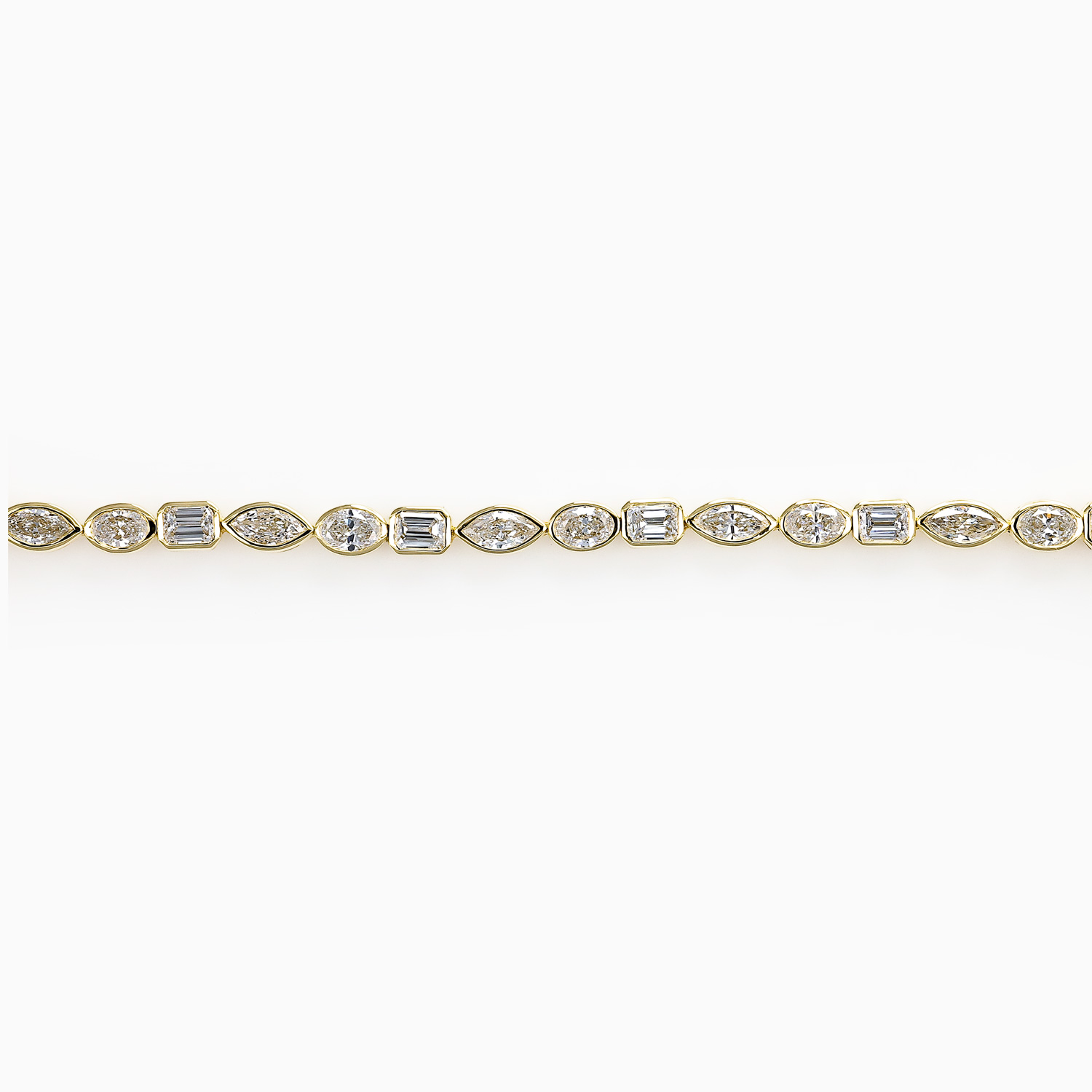 Mixed-Shape Lab-Grown Diamond Bracelet, 14k Yellow Gold