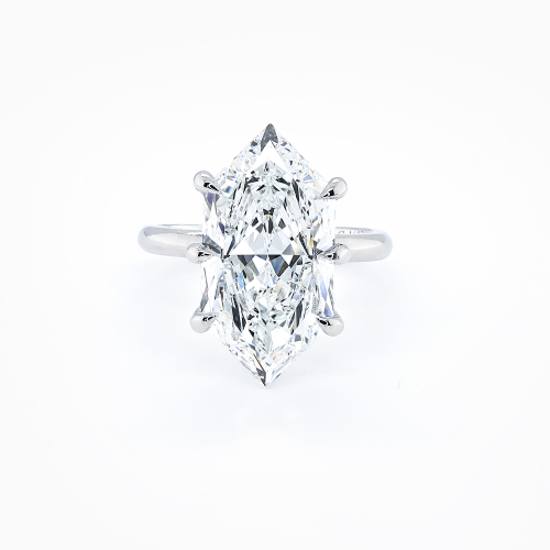 Dino Lonzano Hexagonal-Cut Lab-Grown Diamond Ring, Platinum
