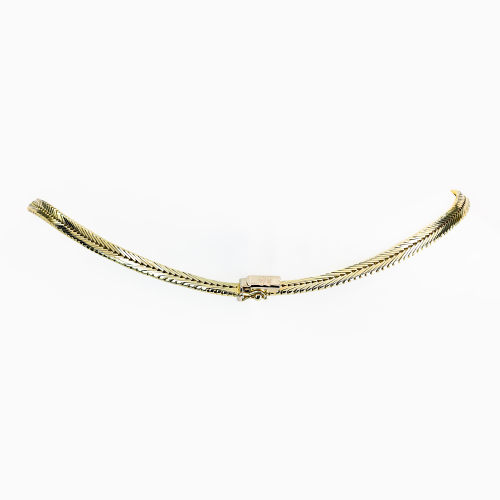 Vintage Three-Tone Genève Collar Necklace, 14k Gold