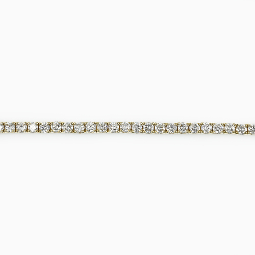 Three-Carat Lab-Grown Diamond Tennis Bracelet, 14k Gold