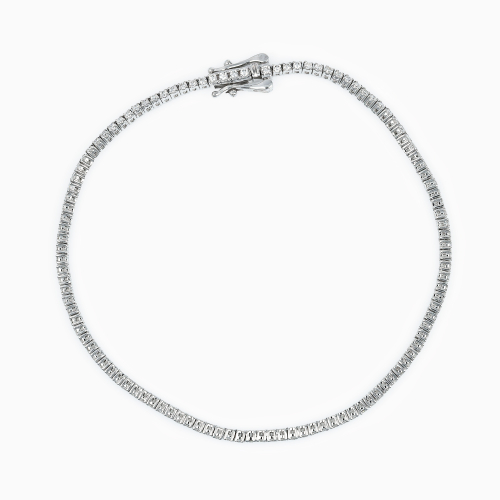 One-Carat Lab-Grown Diamond Tennis Bracelet, 14k Gold