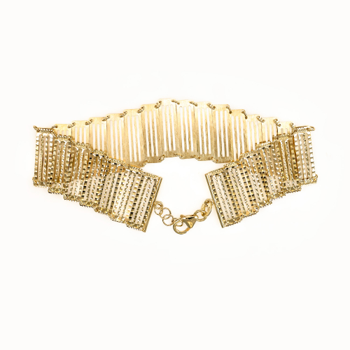 Retro Italian Panel Bracelet, 14k Yellow Gold