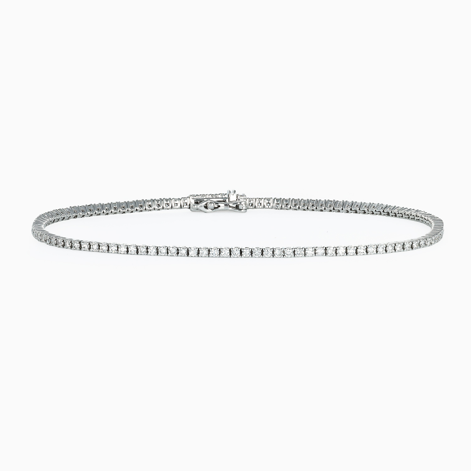 One-Carat Lab-Grown Diamond Tennis Bracelet, 14k Gold