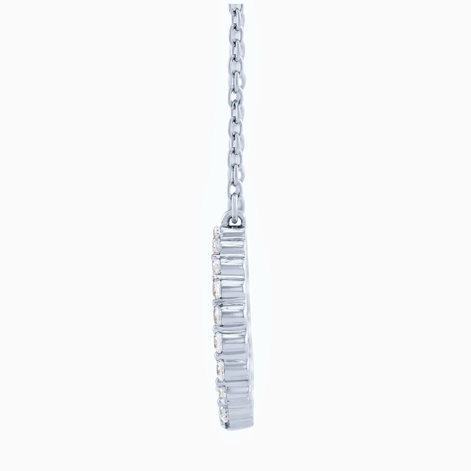 Lab-Grown Graduated Diamond Circle Necklace, 14k Gold