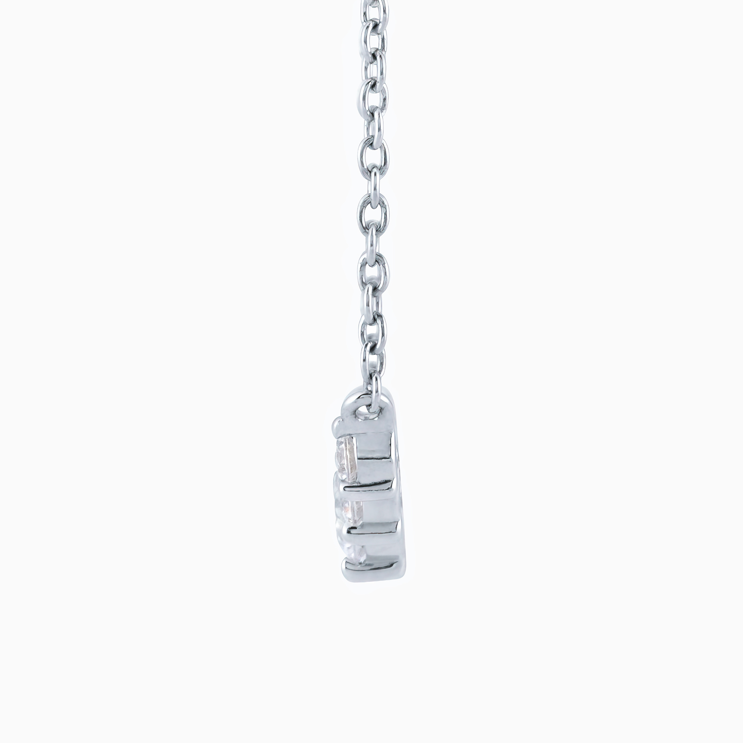 Lab-Grown Graduated Diamond Necklace, 14k Gold