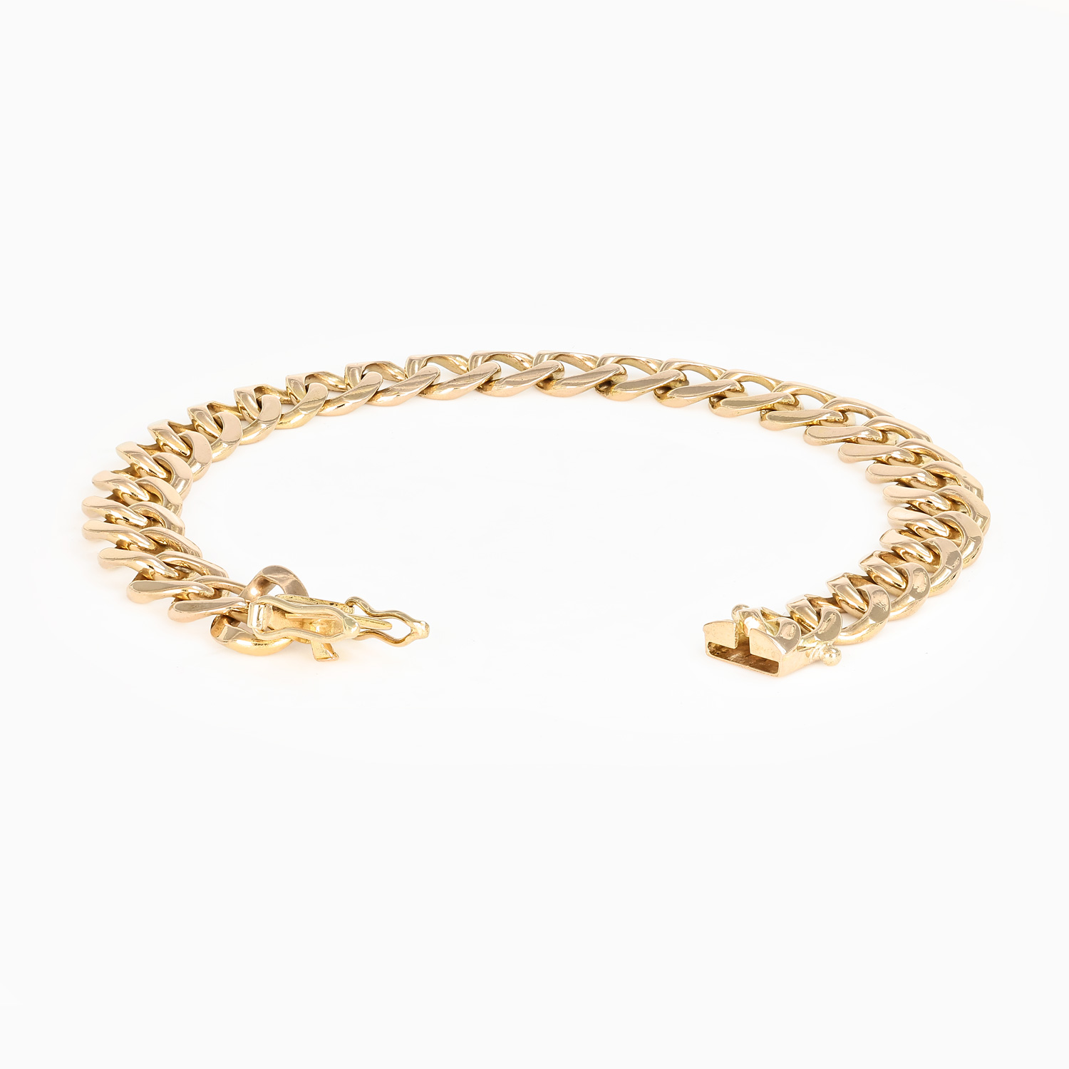 Retro Naples Chain Bracelet, 18k Gold
