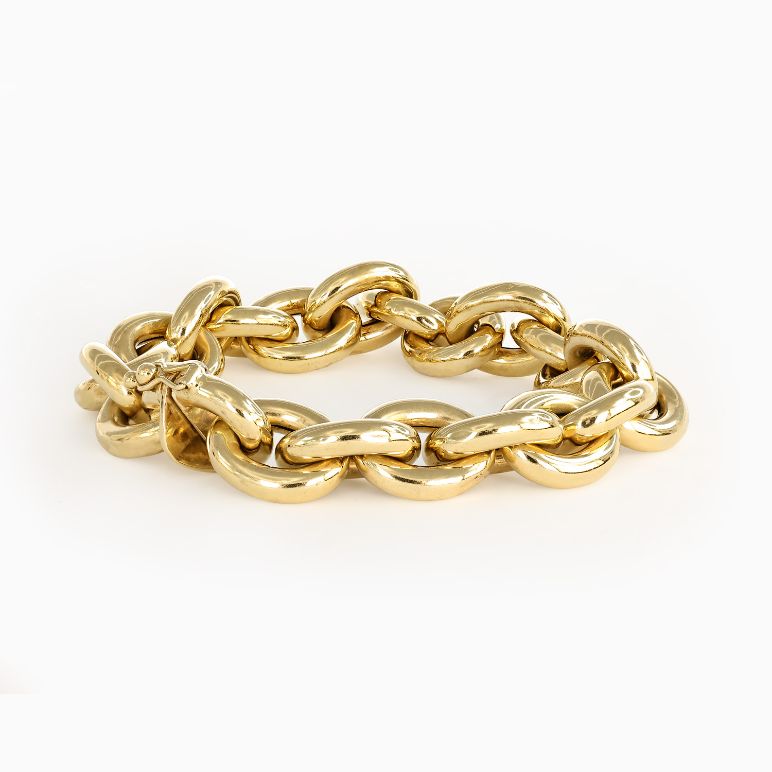 Vintage Link Bracelet in 18k Yellow Gold