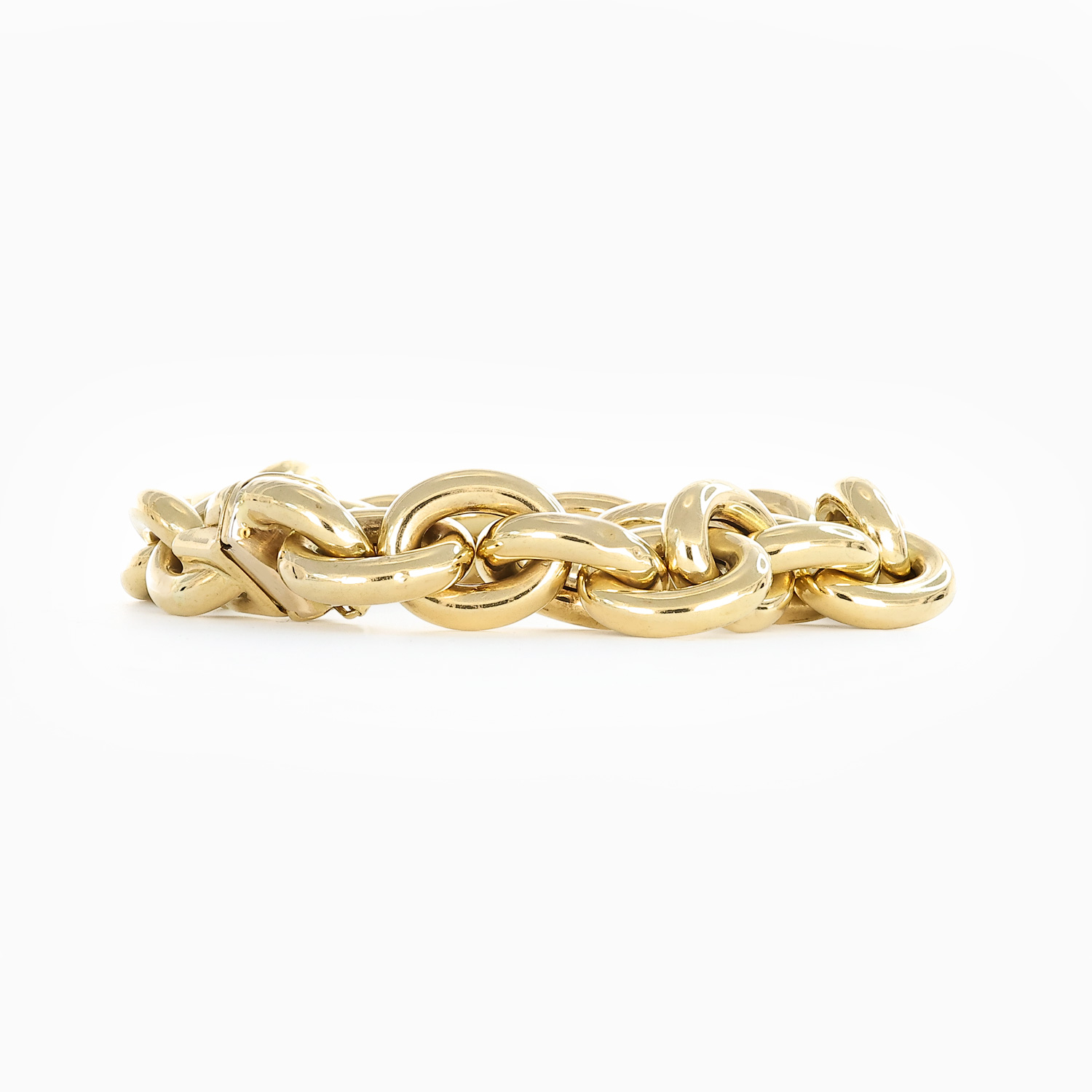 Vintage Link Bracelet in 18k Yellow Gold