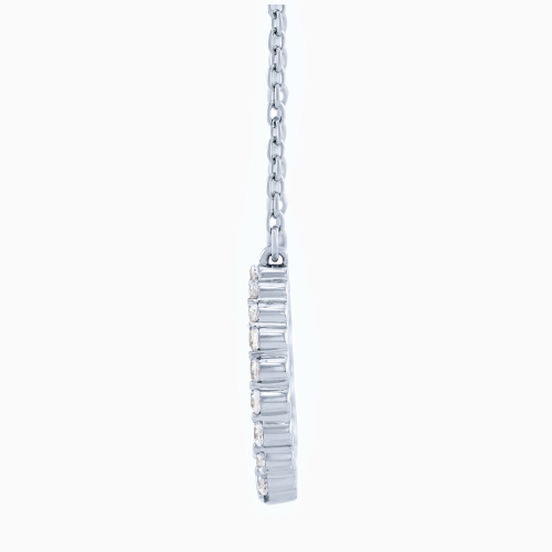 Lab-Grown Graduated Diamond Circle Necklace, 14k Gold