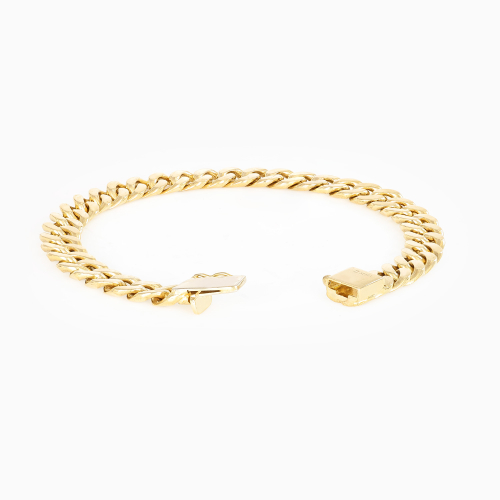 Vintage Miami Cuban Chain Bracelet,18k Yellow Gold