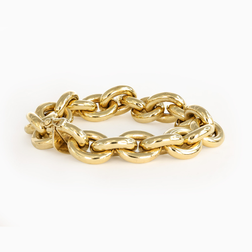 Vintage Link Bracelet in 18k Yellow Gold