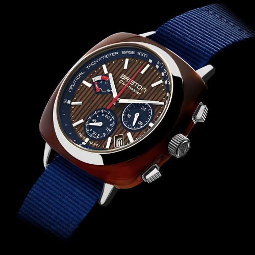 Briston Clubmaster Regatta Chronograph -Walnut, 42mm Mecha-Quartz