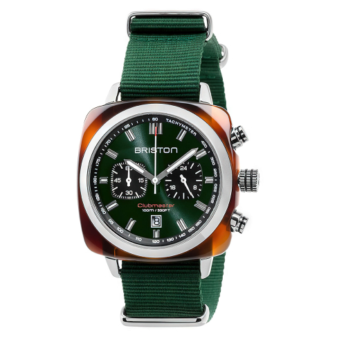Briston Clubmaster Sport Chronograph - British Green, 42mm Quartz