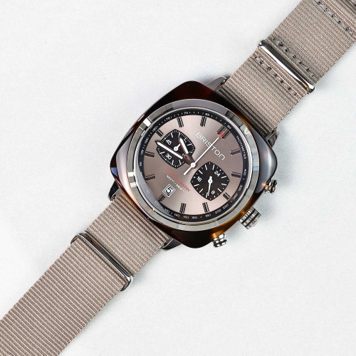 Briston Clubmaster Sport Chronograph - Grey Taupe, 42mm Quartz