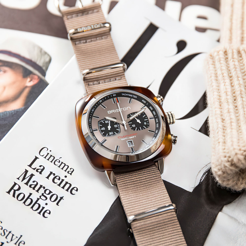 Briston Clubmaster Sport Chronograph - Grey Taupe, 42mm Quartz