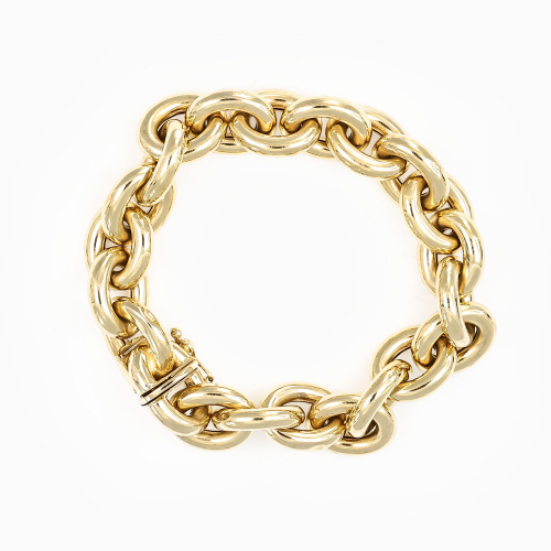 Vintage Link Bracelet in 18k Yellow Gold