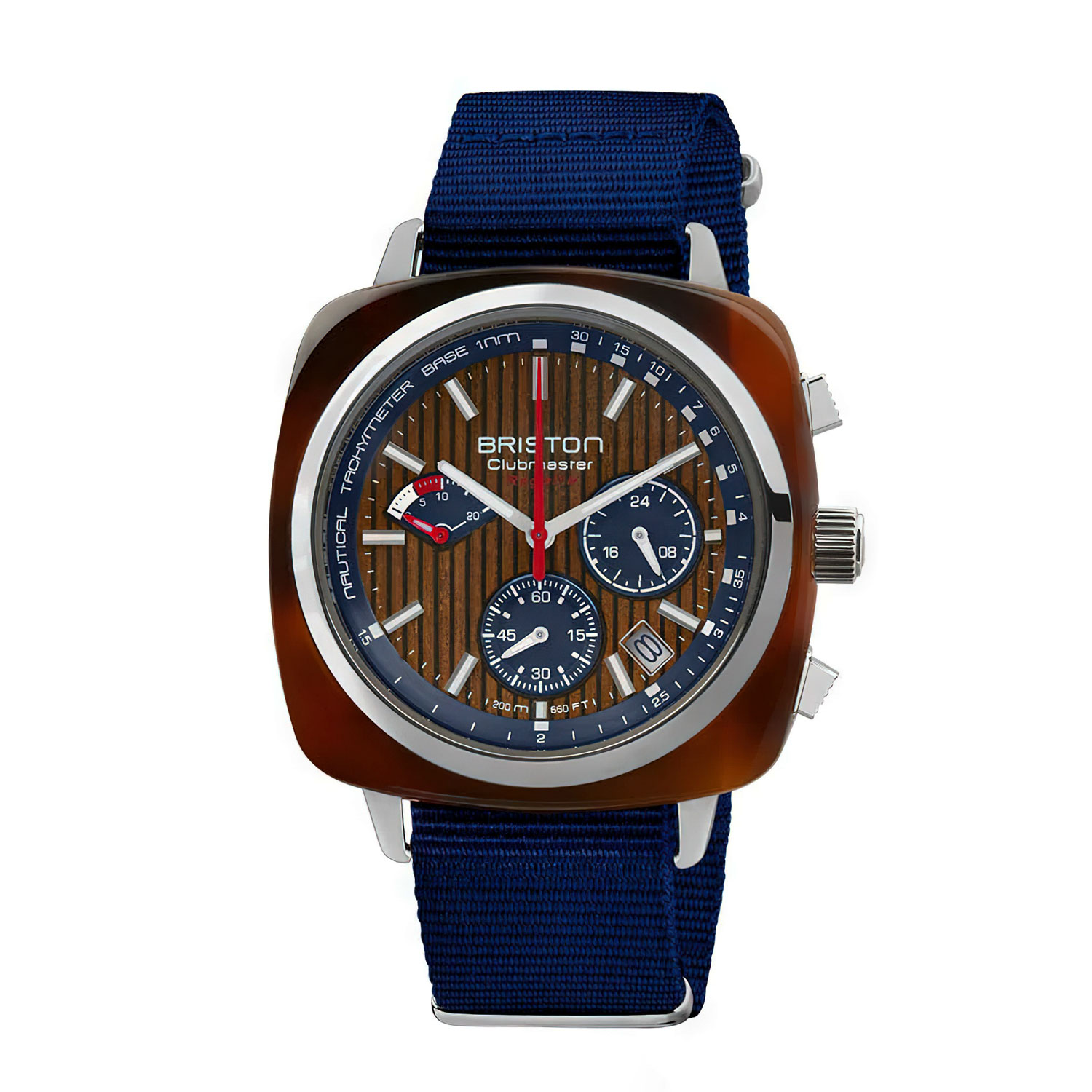 Briston Clubmaster Regatta Chronograph -Walnut, 42mm Mecha-Quartz