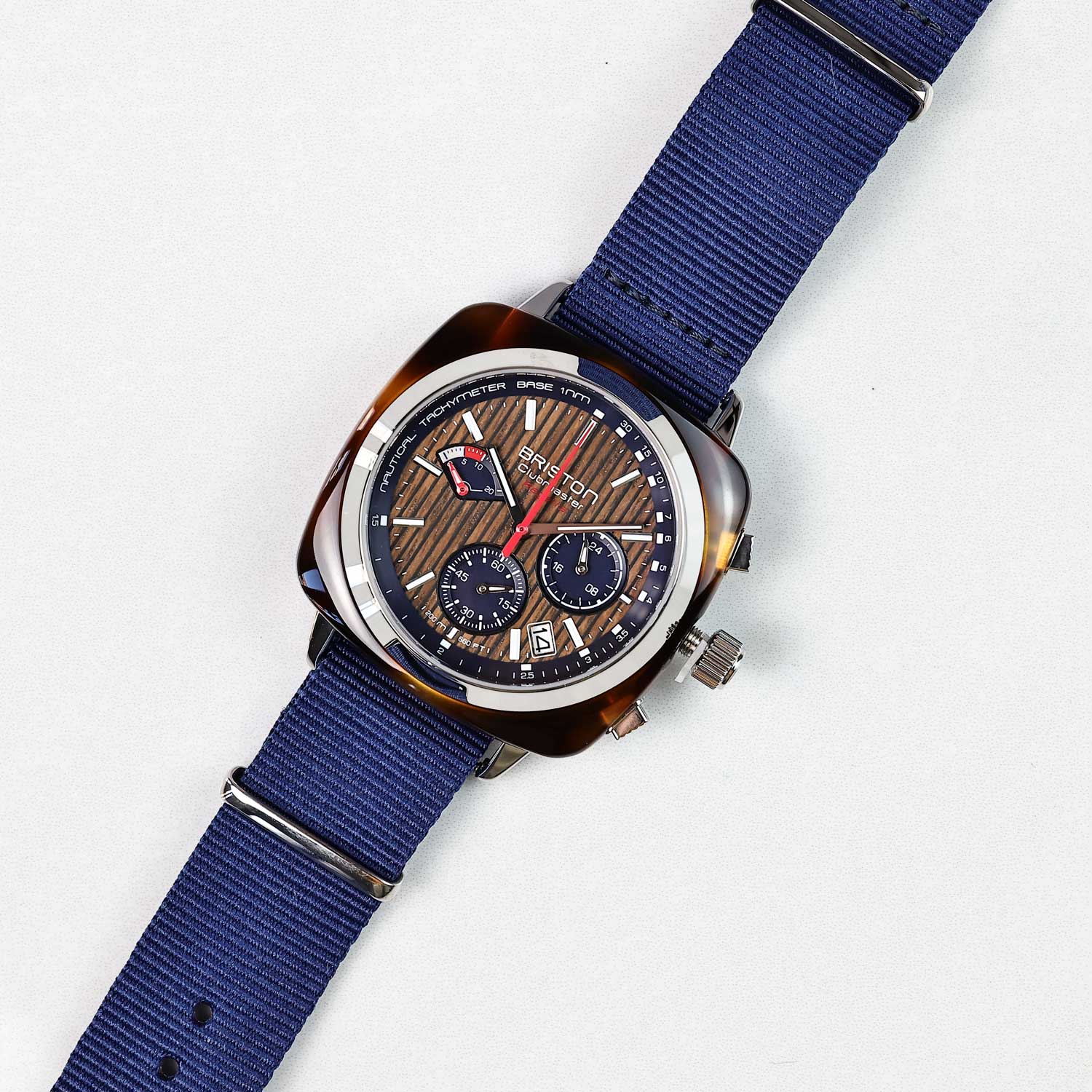 Briston Clubmaster Regatta Chronograph -Walnut, 42mm Mecha-Quartz