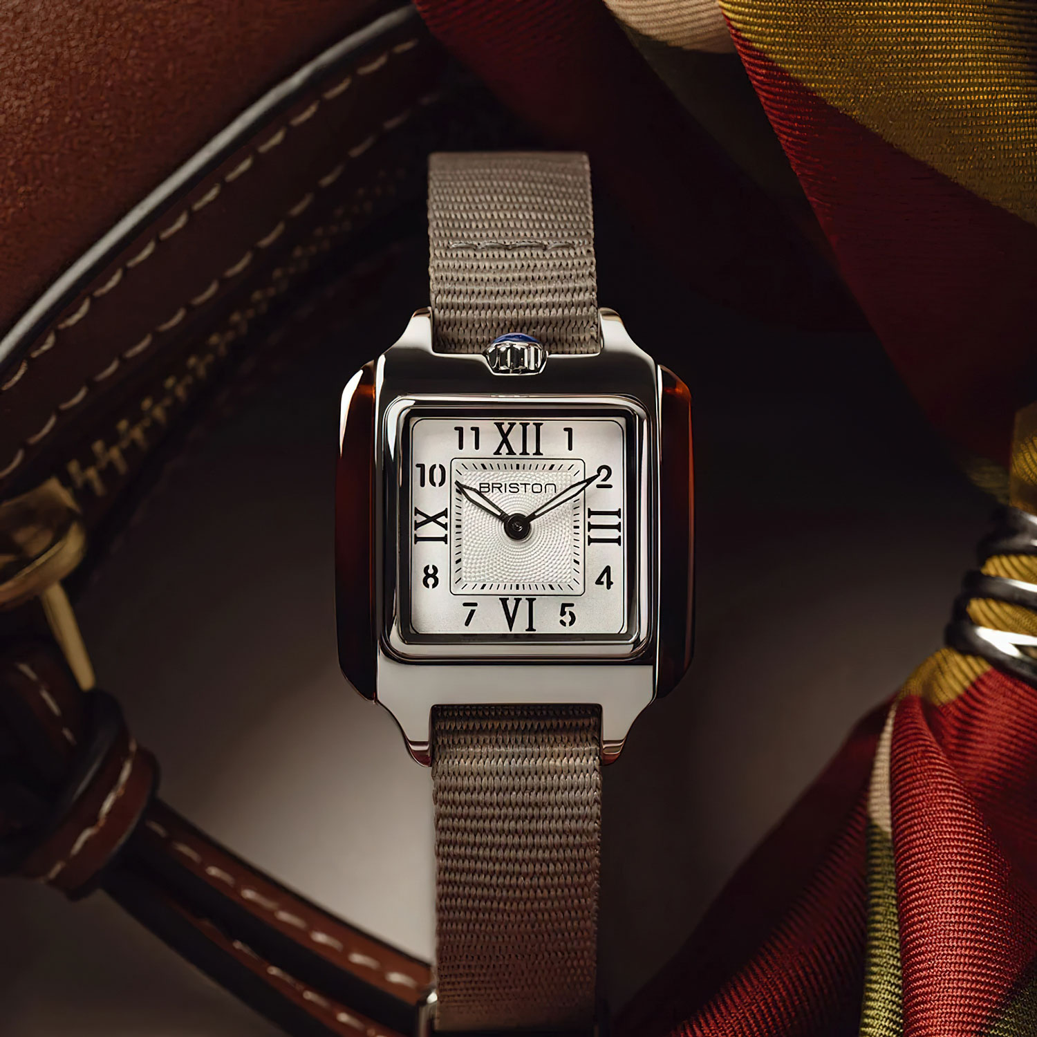 Briston Streamliner Kennedy Petite - White, 25mm Quartz