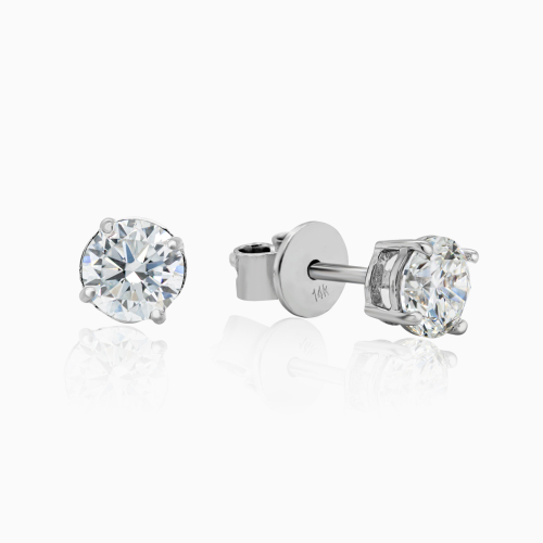 5mm Lab-Grown Diamond Stud Earrings, 14k White Gold