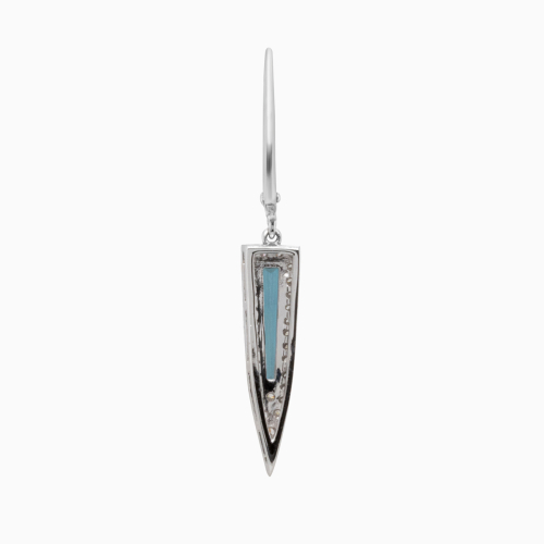 Natural Diamond & Created Alexandrite Earrings, 14k White Gold