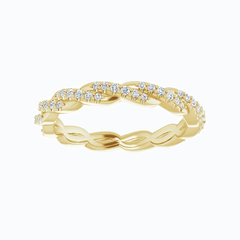 Diamond Modern Eternity Band Size, 14k Gold