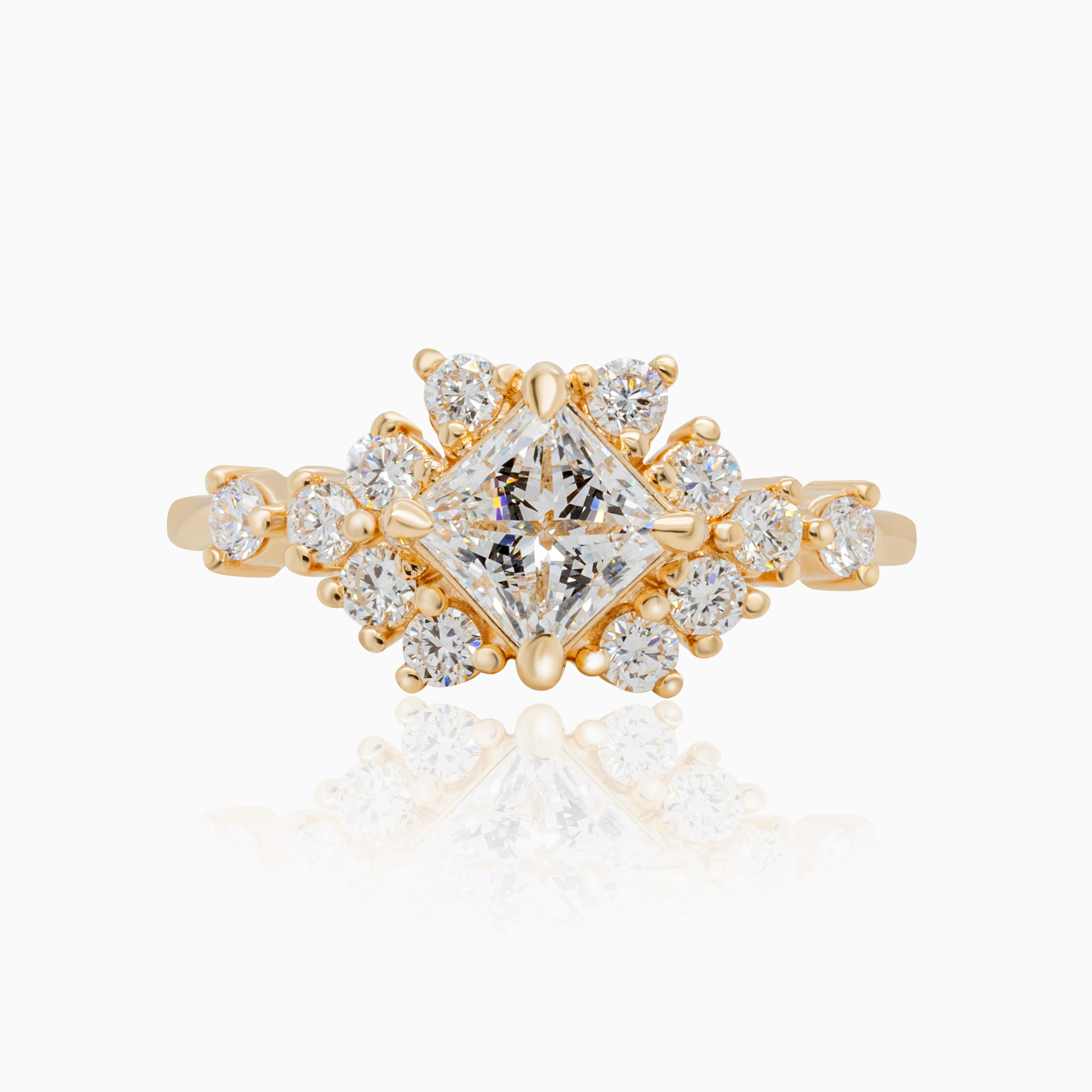 The Crystalline Ring, 14k Yellow Gold