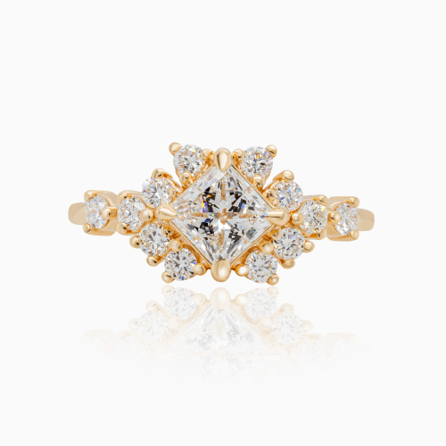 The Crystalline Ring, 14k Yellow Gold