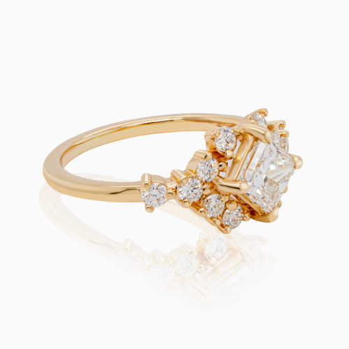 The Crystalline Ring, 14k Yellow Gold