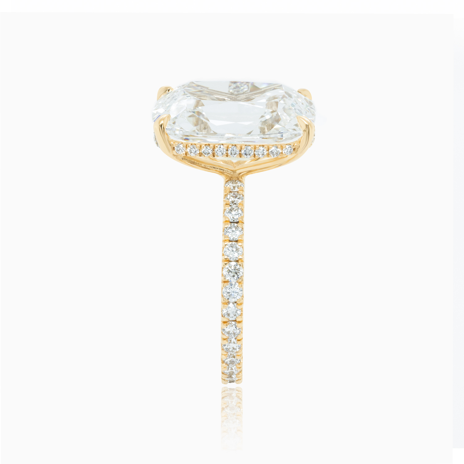 Dino Lonzano 6-Carat Vintage Cushion-Cut Natural Diamond Ring, 18k Yellow Gold