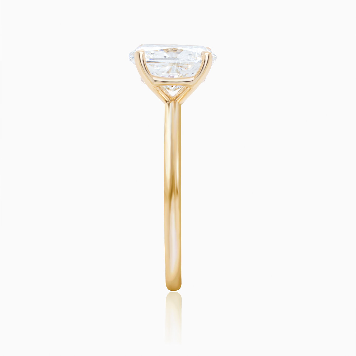 Dino Lonzano Elongated Cushion Solitaire Engagement Ring