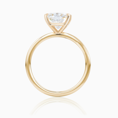 Dino Lonzano Elongated Cushion Solitaire Engagement Ring