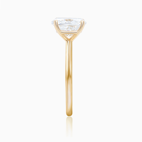 Dino Lonzano Elongated Cushion Solitaire Engagement Ring