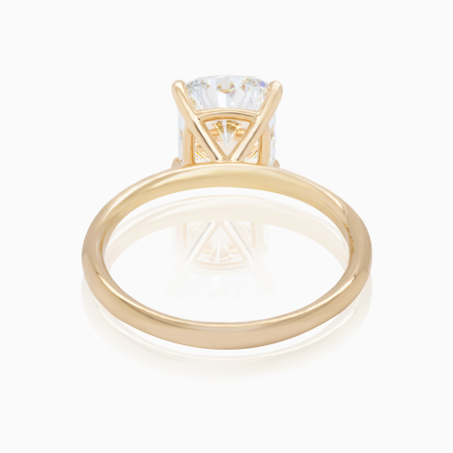 Dino Lonzano Elongated Cushion Solitaire Engagement Ring