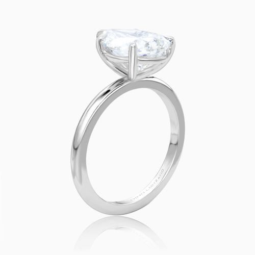 Dino Lonzano Pear Diamond Solitaire Engagement Ring, 3-Carat, Lab-Grown