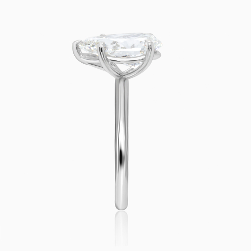 Dino Lonzano Pear Diamond Solitaire Engagement Ring, 3-Carat, Lab-Grown