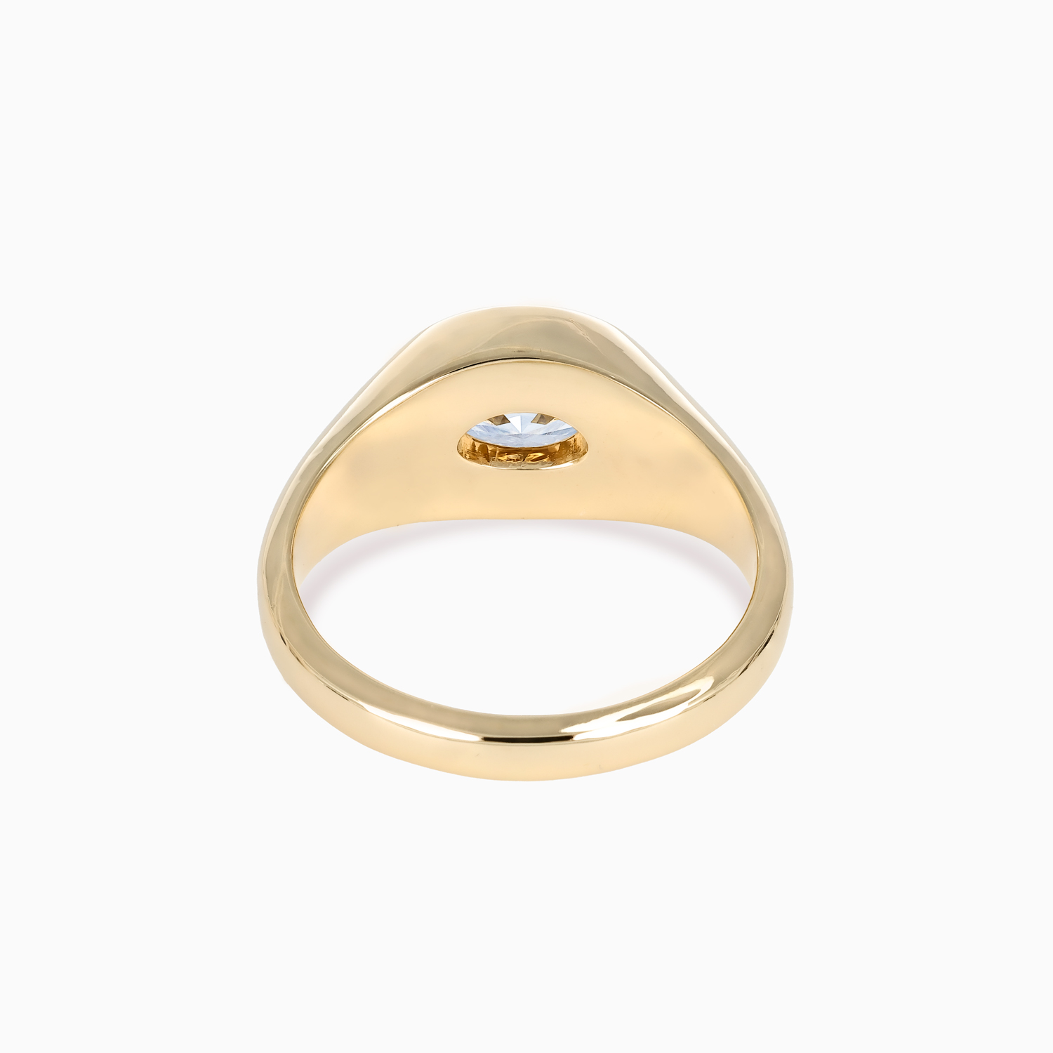 Lab-Grown Oval Diamond Men's Wedding Ring