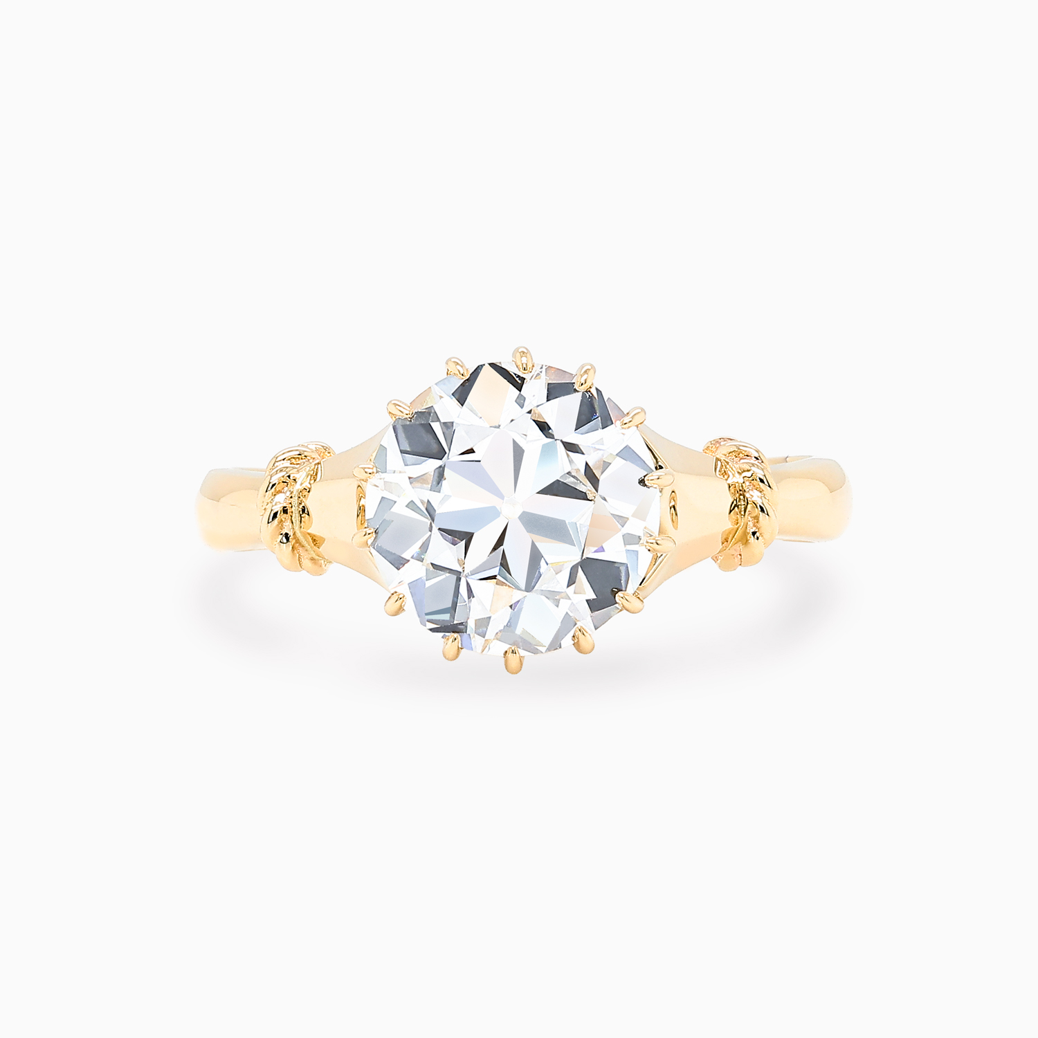 Old European-Cut Lab-Grown Diamond Solitaire Engagement Ring