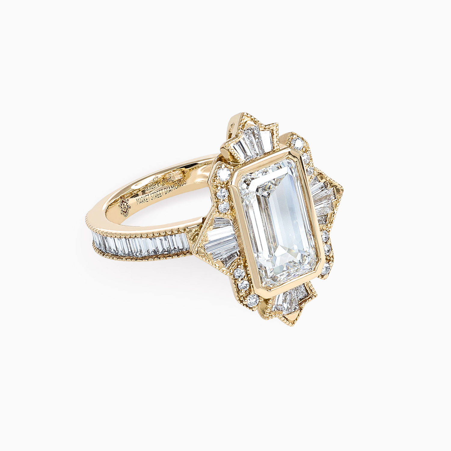 Modern Art Deco Lab-Grown Diamond Engagement Ring