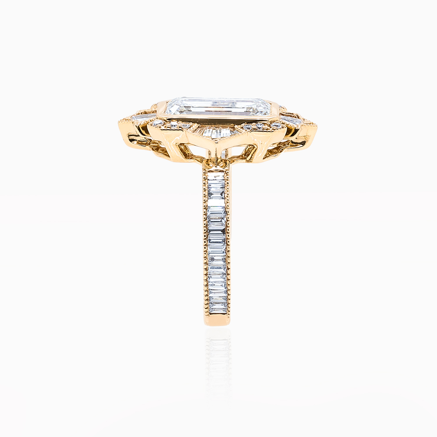 Modern Art Deco Lab-Grown Diamond Engagement Ring