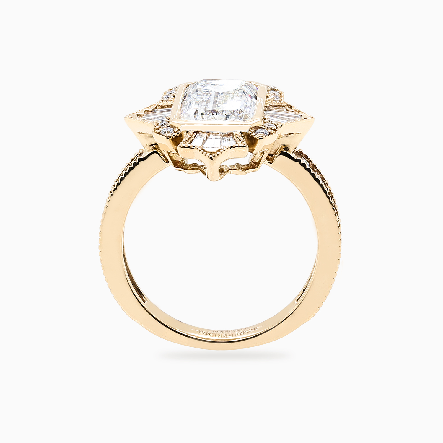 Modern Art Deco Lab-Grown Diamond Engagement Ring