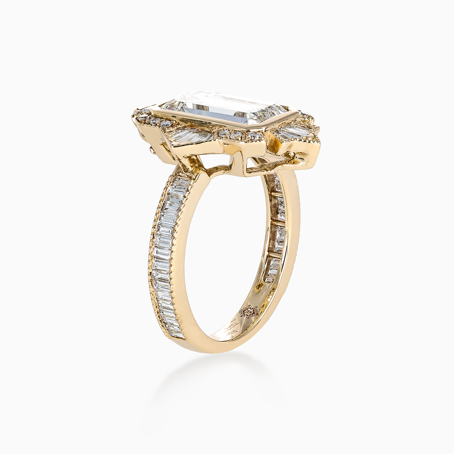 Modern Art Deco Lab-Grown Diamond Engagement Ring