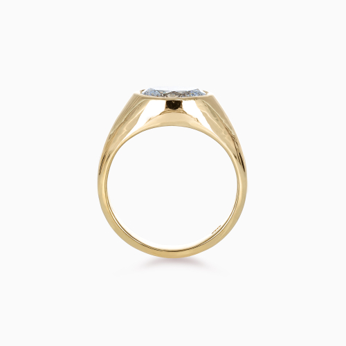Lab-Grown Oval Diamond Men's Wedding Ring