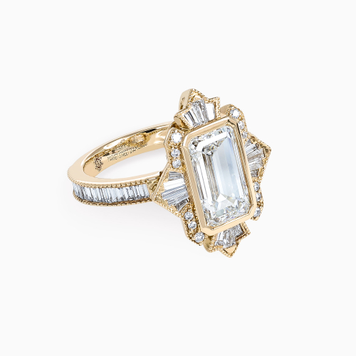 Modern Art Deco Lab-Grown Diamond Engagement Ring