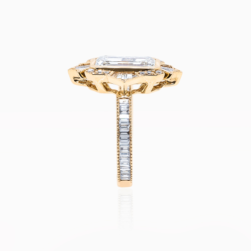 Modern Art Deco Lab-Grown Diamond Engagement Ring