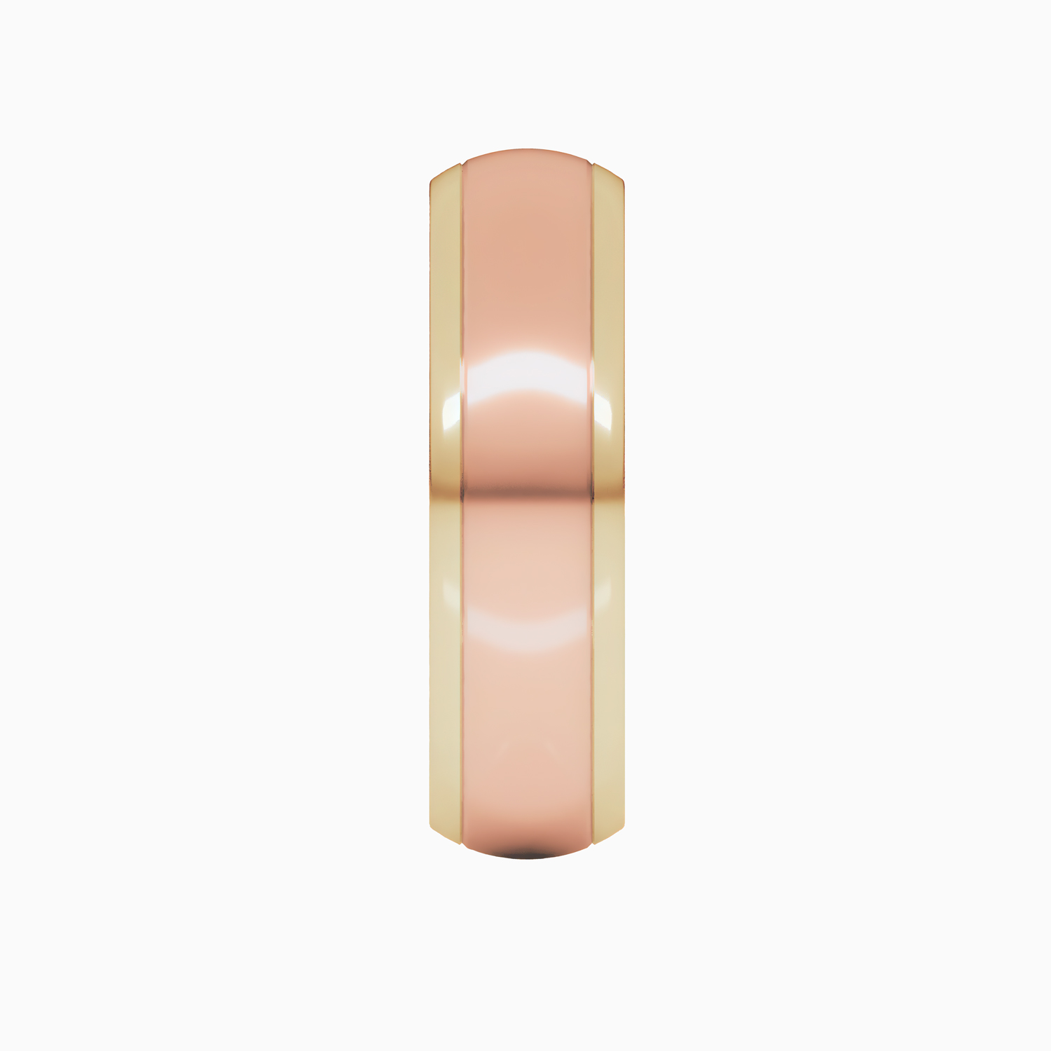 Two-Tone 6mm Contemporary Men's Wedding Band, 14k Yellow and Rose Gold*