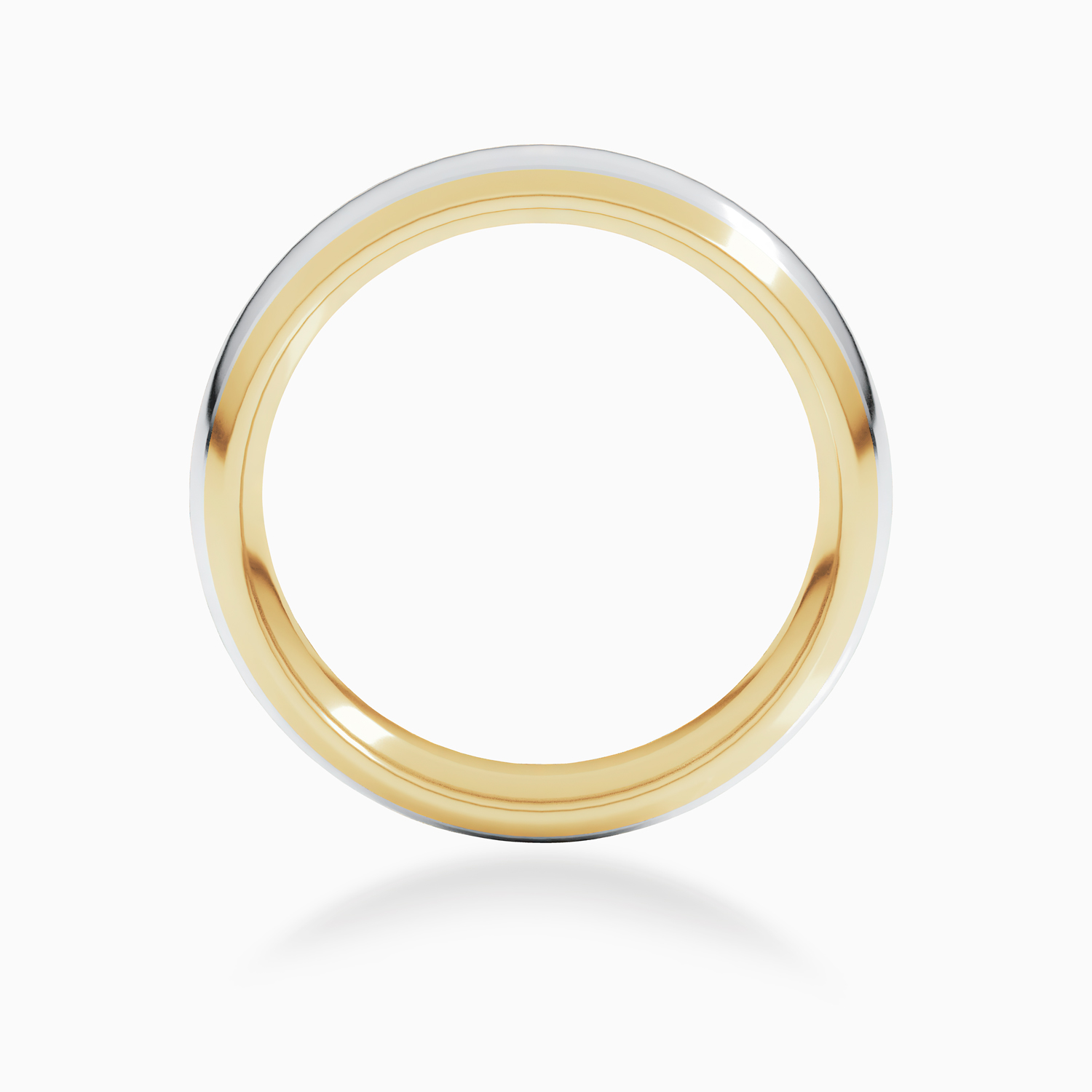 Two-Tone 6mm Contemporary Men's Wedding Band, 14k Yellow and White Gold*