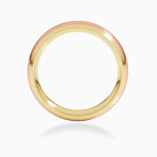 Two-Tone 6mm Contemporary Men's Wedding Band, 14k Yellow and Rose Gold*