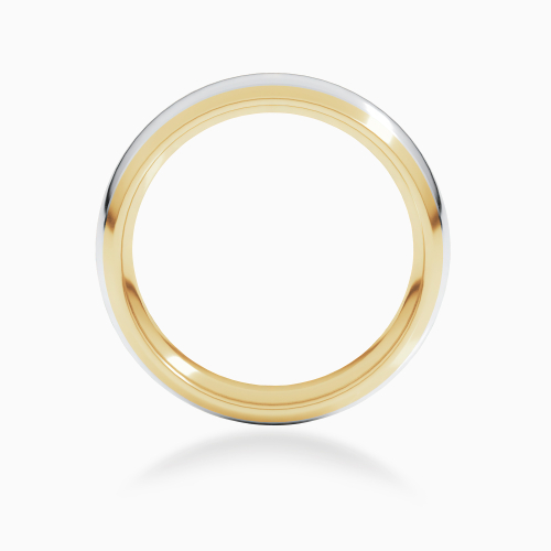 Two-Tone 6mm Contemporary Men's Wedding Band, 14k Yellow and White Gold*